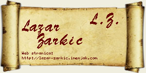 Lazar Žarkić vizit kartica